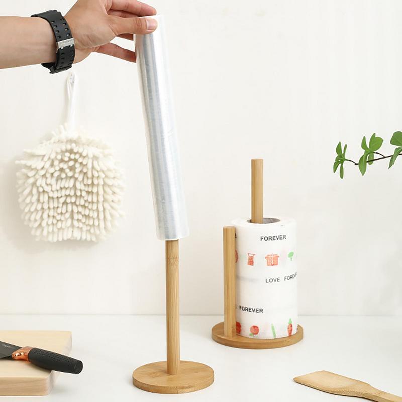 Kitchen Roll Paper Towel Holder Tissue Vertical Stand Freestanding Paper Towel Roll Stand Roll Towel Rack Kitchen Accessories