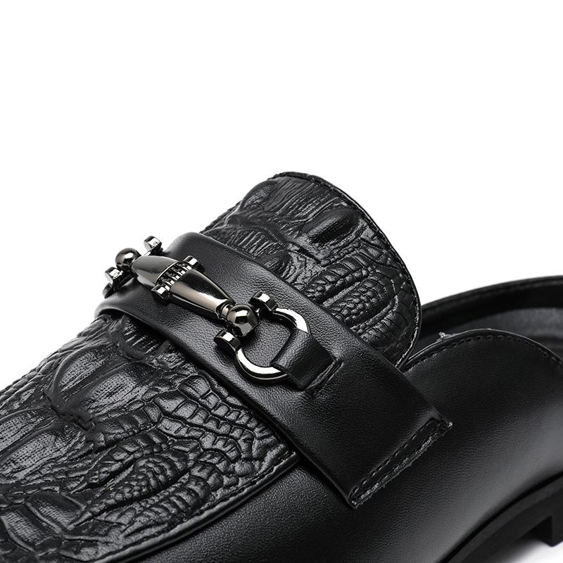 Летние мужские полулоферы, модные дышащие тапочки с кисточками, легкие мюли, классные полутапочки для мужчин, кожаные сандалии