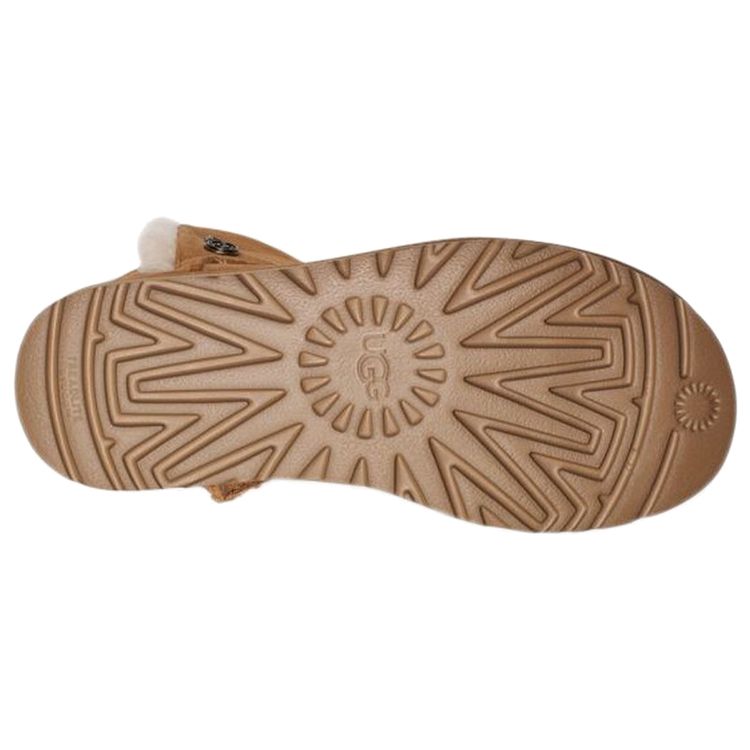 UGG Женские зимние ботинки Bailey Snaps, теплые, прочные, амортизирующие, нескользящие, модные, повседневные, плюшевые, до середины голени, коричневые 1127151-CHE