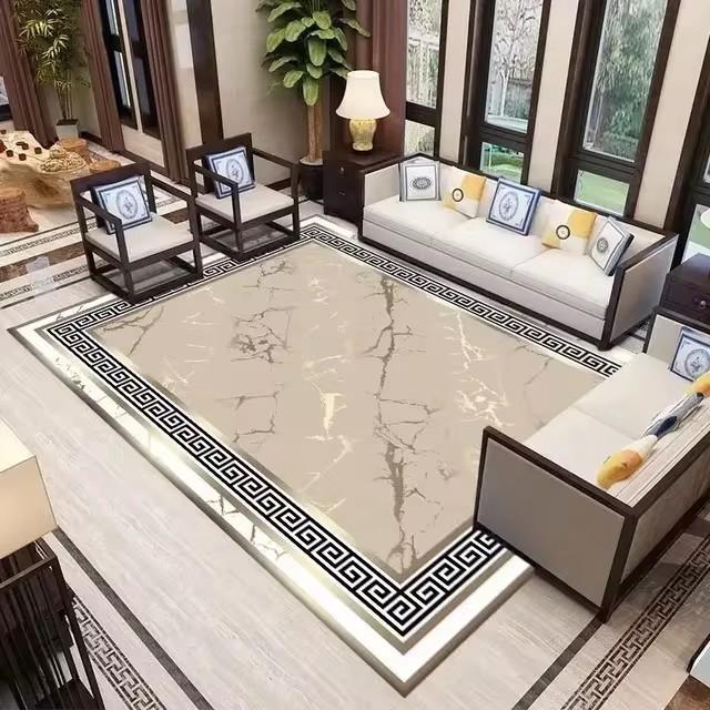 Новый Роскошный Ковер и Декор для Гостиной Ковер Эластичный Коврик Ковер для Спальни Домашний Декор Нескользящий Коврик Машинная Стирка