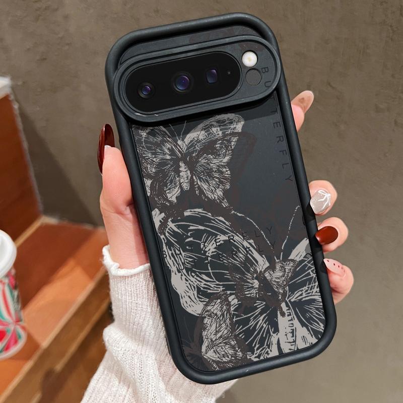 Ретро Чехол-бабочка для Google Pixel 10 9 Pro XL 9 8 7 Pro 9A 8A 7A Ударопрочный Мягкий Силиконовый Чехол для Телефона Для Pixel 9 Pro