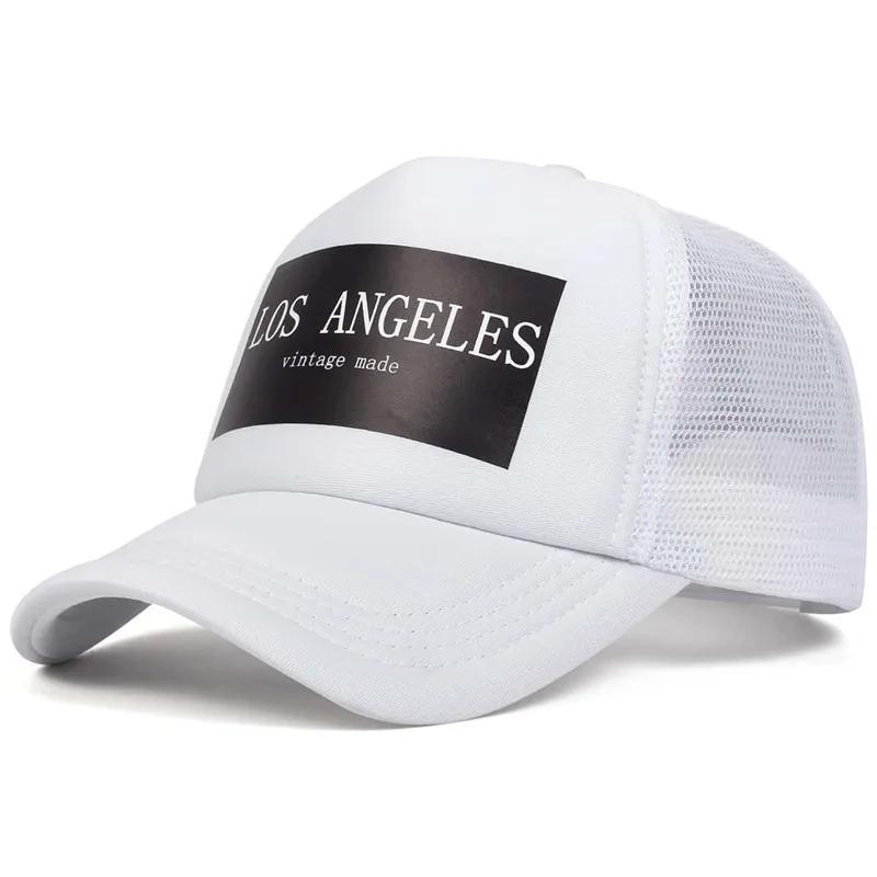 Unisex Los Angeles Print Baseball Net Caps Spring Summer Outdoor Sunscreen Hat Adjustable Casual Trucker Hats