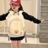 Contrast Childrens Color Backpack With Canvas Material For Daily Style College