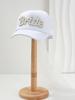 Unisex Casual Hat with Pearl Letters, Mesh & Bridal Veil for a Chic Engagement Party