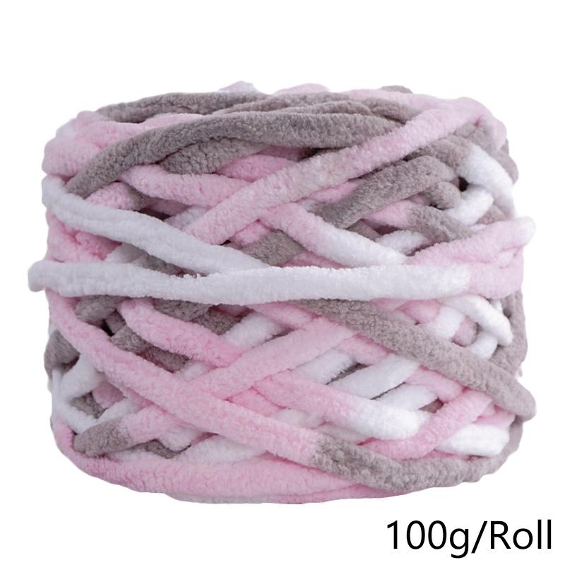 100 г/рулон цветной супер мягкий шарф для ручного вязания своими руками пряжа из смеси полиэстера и хлопка шерстяная пряжа