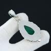 Изумрудный кулон, Изумрудные ювелирные изделия, созданные в лаборатории, Ювелирные изделия из стерлингового серебра 925 пробы, Ювелирный кулон ручной работы, Унисекс-подвеска из зеленого драгоценного камня для подарков