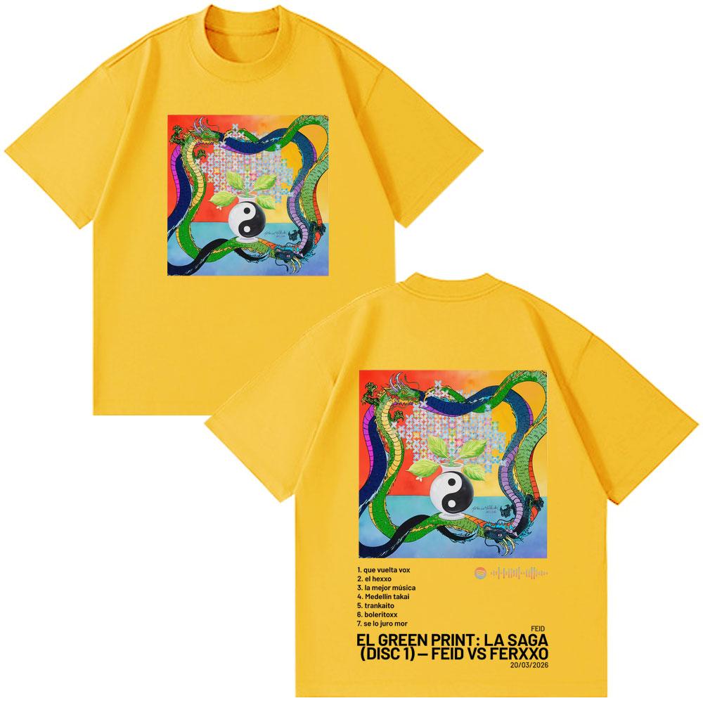 Rapper Feid Ferxxo Tour 2026 Album Print Tshirt Men Women Fashion Tshirts Summer Cotton Casual Loose High Quality Tshirts Tops