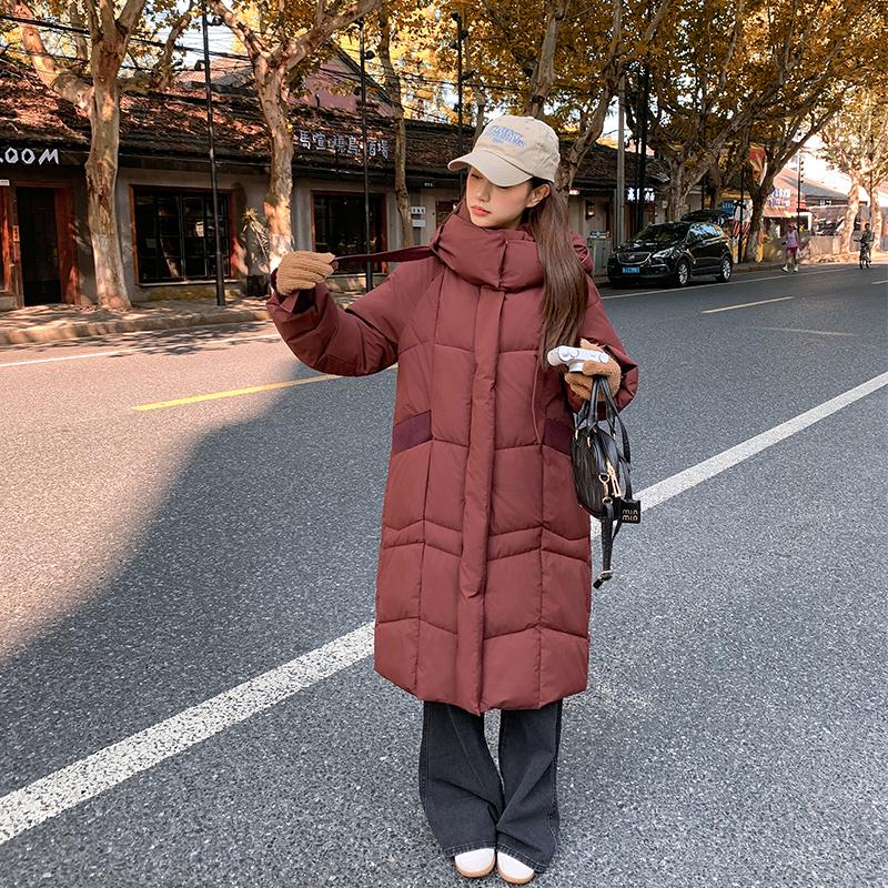 Autumn Winter Thicken Warm Parka Women Casual Sweety Solid Color Big Pocket Loose Hooded Coat Jackets Outwear