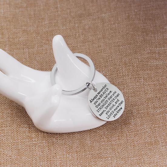 Круглый кулон «Ты храбрее» Вдохновляющий брелок для ключей