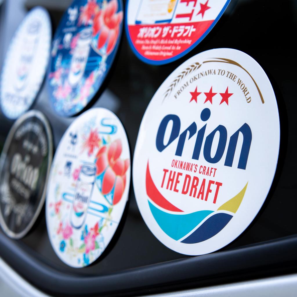 Наклейка Пиво Orion 10 см Набор Товары Логотип Стандартная Популярная Наклейка Сувенир Окинавы Разные Товары Стоимость 9 Пиво (набор (Черновой логотип, Кружка, Банка,