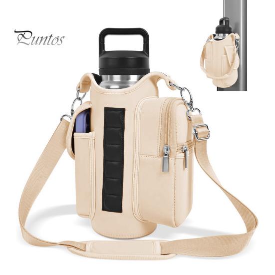 Магнитный держатель для бутылки с водой, сумка через плечо, водонепроницаемая сумка для чайника из Оксфорда для спортзала, походов на открытом воздухе, фитнеса, органайзера для необходимых вещей