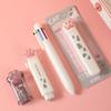 4pc/set Cute Stationery Set Sweet Cartoon Kitten Paw Eraser Ballpoint Pen Correction Tape Box Cutter Set Student School Supplies