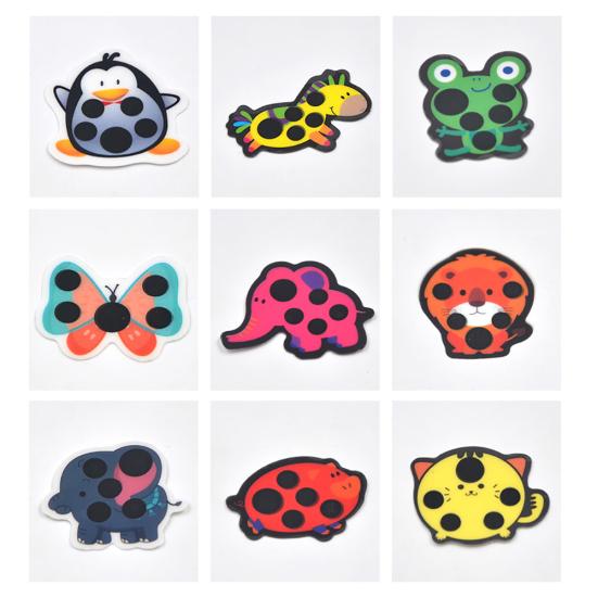 5шт мультфильм пчела медведь животное ЖК-наклейка на лоб тело лихорадка термометры