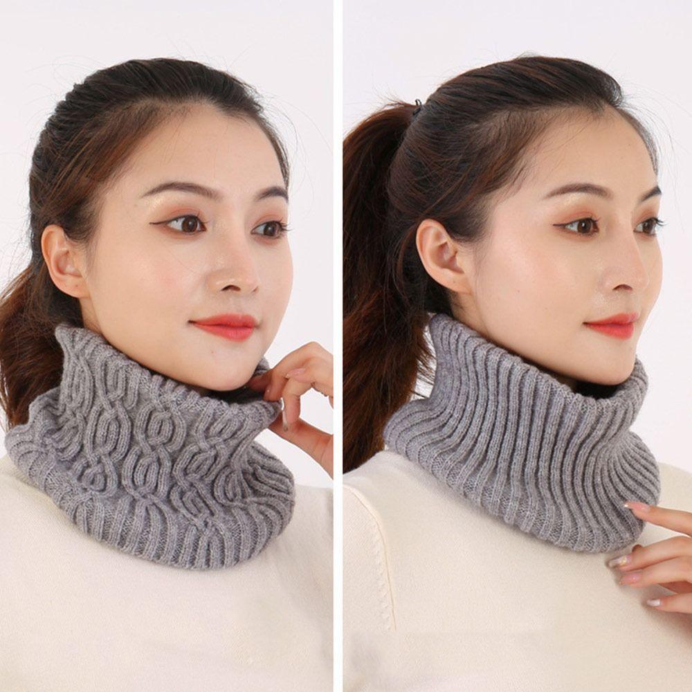 Winter Detachable Windproof Knitted Fake Collar Turtleneck Neck Warmer Scarf
