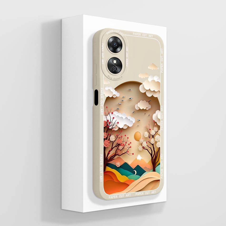 For OPPO A17 A17K Case Butterfly Camera Protection Back Cover Soft Liquid Silicone Anti Choc Funda For OPPO A 17 OPPOA17K Capa