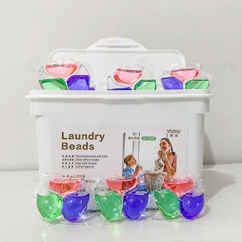 Три в одной коробке с гранулами геля для стирки, стойкие ароматизированные гранулы, мягкое и удаляющее клещей моющее средство для стирки с множественными эффектами