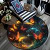 Magical Butterfly Round Area Rug,Carpet Rug for Living Room Bedroom Sofa Playroom Decor,Non-slip Floor Mat