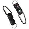 Outdoor Camping Hiking Survival Buckle Keychain Compass Thermometer Carabiner Latch Hooks