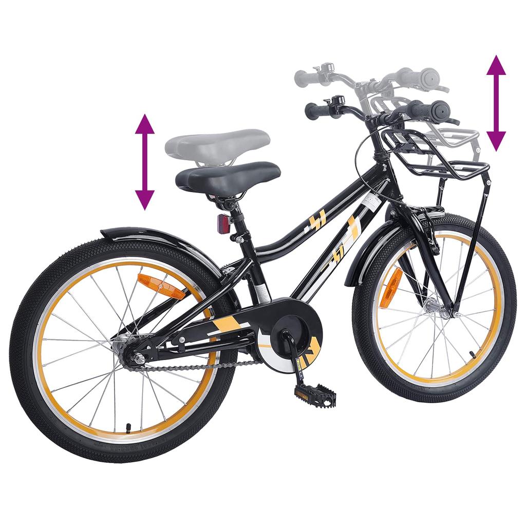 Kids Bike 20 Inch for Ages 6 11 Orange and Black