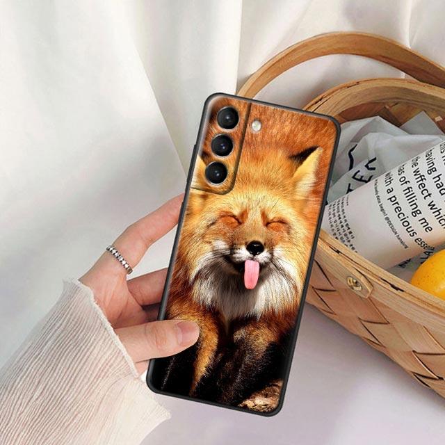 Милый Чехол для Телефона с Животным Лисой Для Samsung Galaxy S24FE S23 5G S20 S21 FE S25 S22 Ultra S24 Plus Чехлы Мягкий ТПУ Силиконовый Чехол Лисы