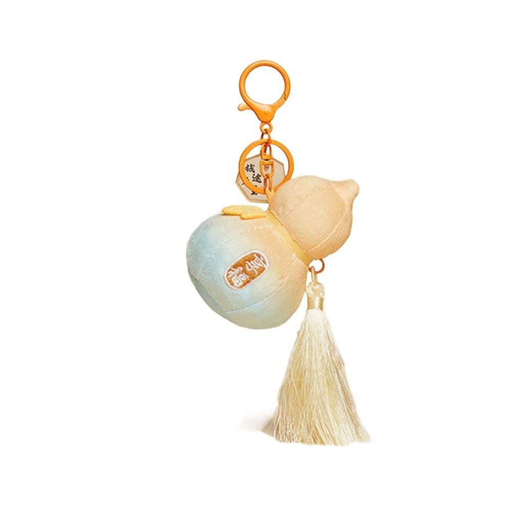 Chinese Style Plush Gourd Keychain Backpack Decor Gourd Keyring Gourd Car Key Chain  Backpack Decor