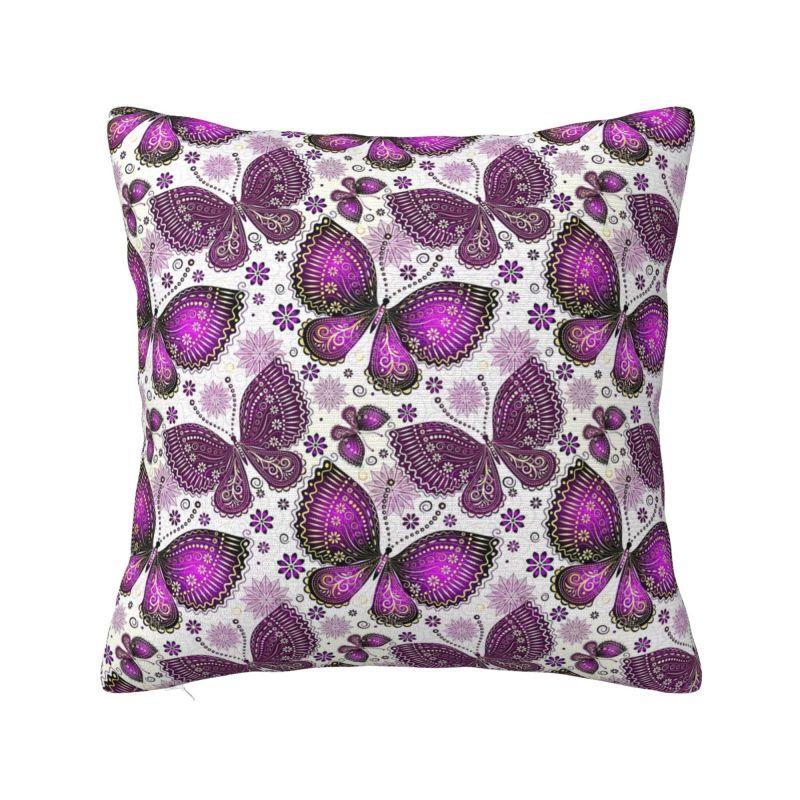 Custom Funny Colourful Butterfly Printed Cushion Cover xcm Velvet Modern Pillow Cases Living Room Decoration