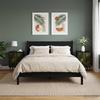 ELBURG Nightstand 2 pcs. Black Oak Effect 36 x 33 x 51 cm