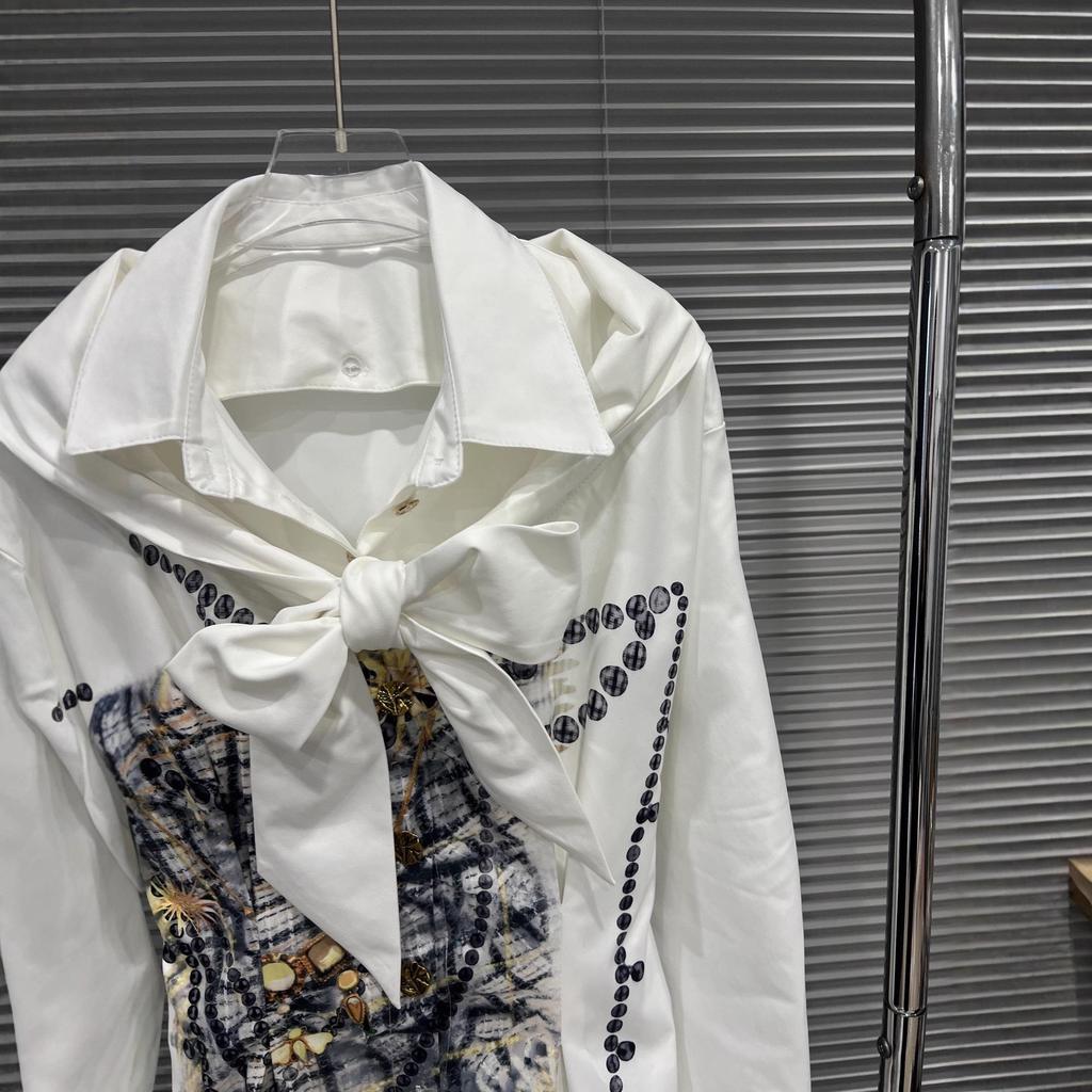 Женская стильная повседневная рубашка корейского кроя slim fit с круглым вырезом, Осень/Зима 2025