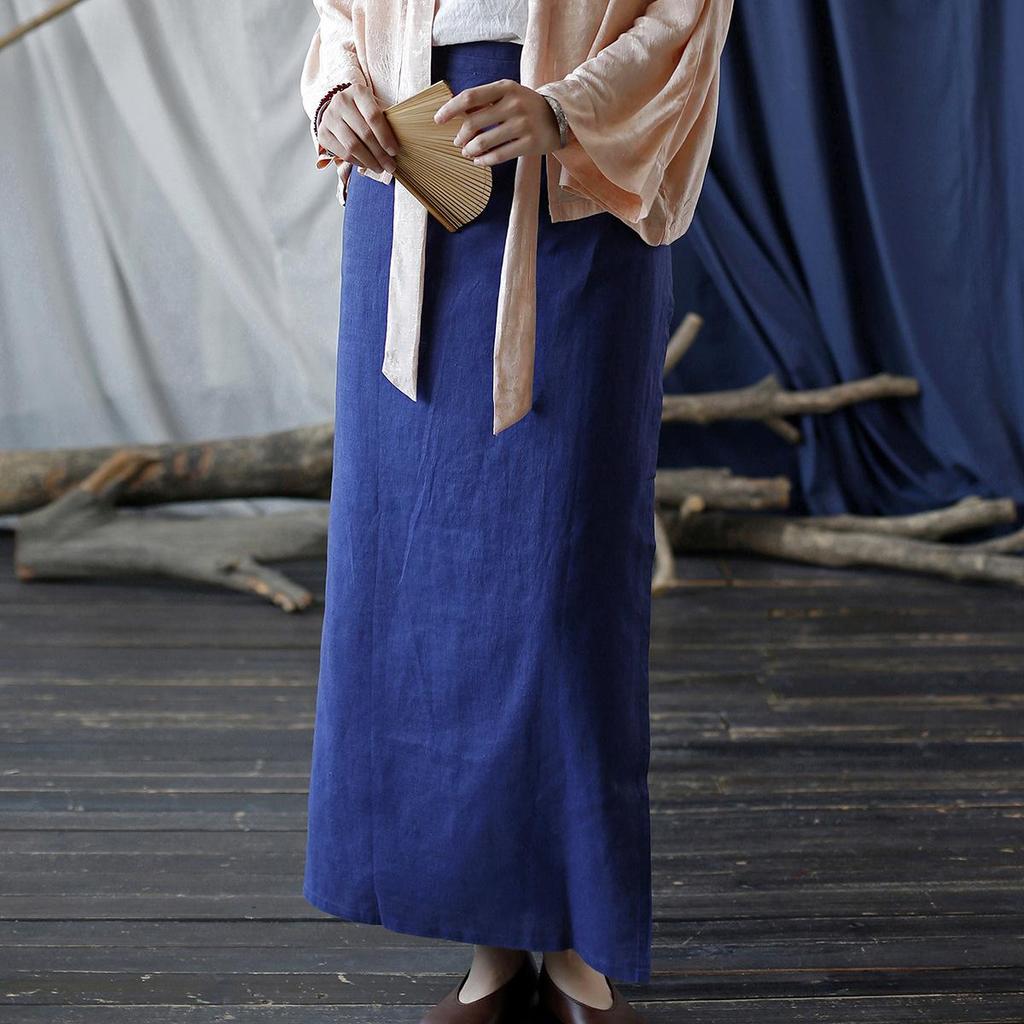 Johnature Женские винтажные льняные бандажные юбки, однотонные осенние высококачественные женские юбки трапециевидной формы