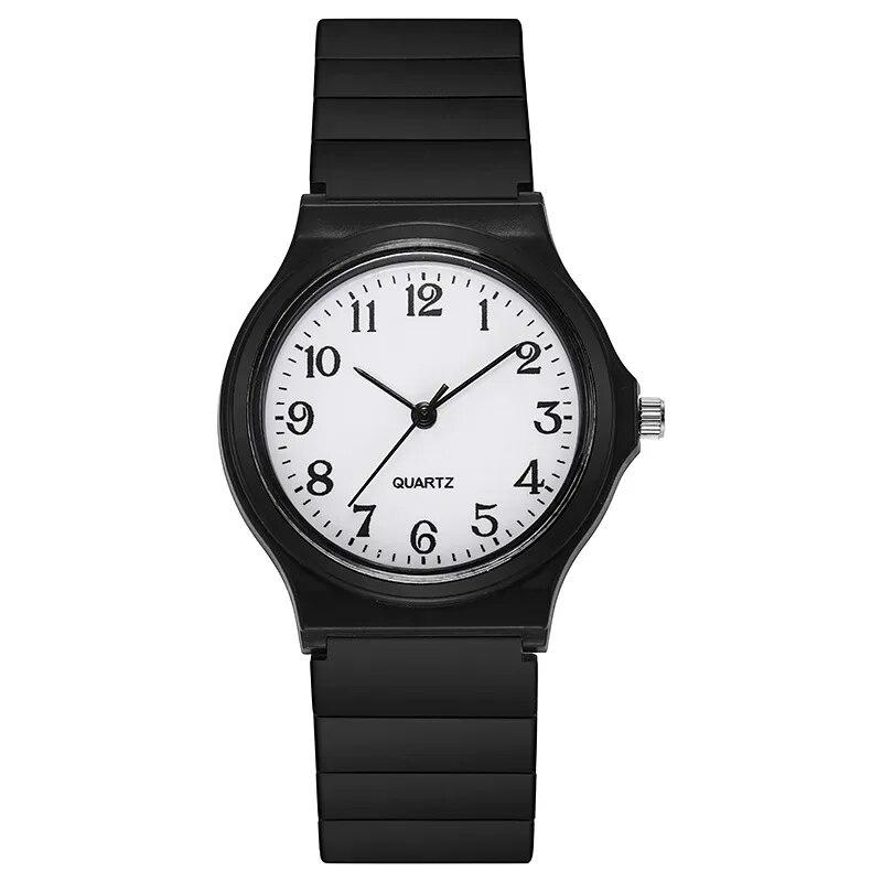 Men's Black Watch Silicone Strap Soft Business Small Wrist Watches For Men Male Clocks Montre Homme Relógio Reloj Mujer