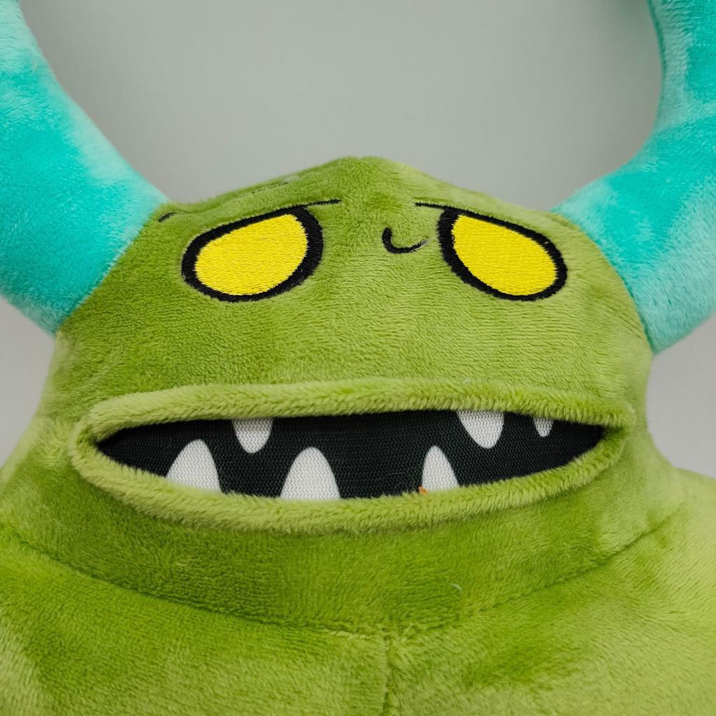 Плюшевая кукла Green Horror Horn, мягкая подушка, мягкая плюшевая игрушка-кукла, декоративная подушка для объятий, подарок на день рождения для любителей аниме