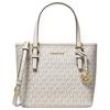 MK Jet Set Monogram Color Block Кожаная Сумка-Тоут Женские сумки-тоут Кремово-Белый 35T9GTVT0B-278