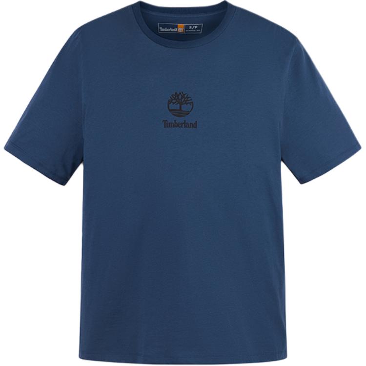Timberland SS25 Fashion Versatile Outdoor Casual Breathable Short Sleeve T-Shirt Unisex Tops Deep-Indigo A43C5-288