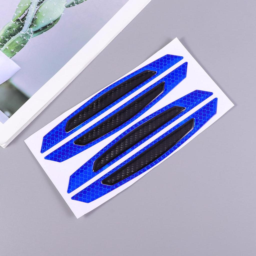POPETPOP Side Door Guard Door Trim Door Edge Guard Anti-Scratch Universal Reflective Protective Sticker Protective Sticker Blue + Black