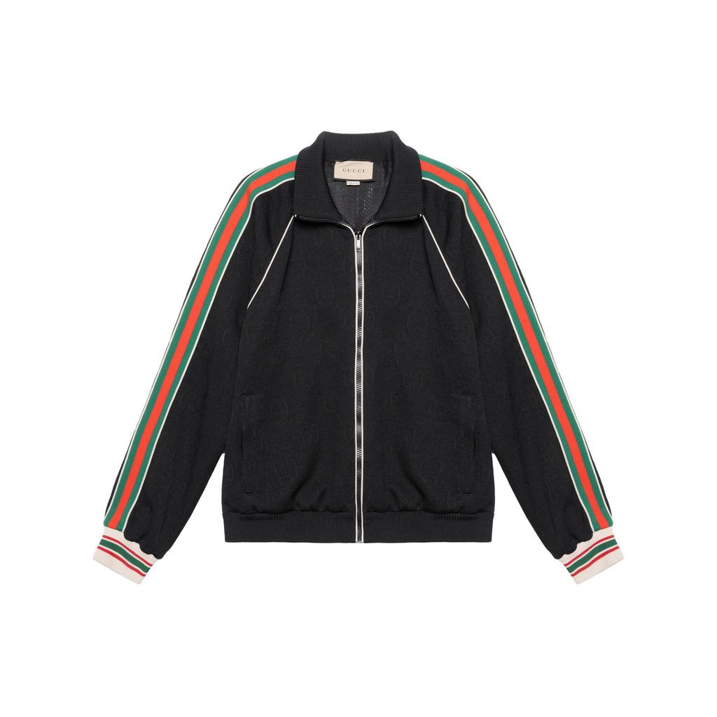 Gucci Двусторонний джерси-жакет на молнии с узором GG 662270-XJDE9-1043