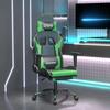 VidaXL Gaming Chair with Footrest Swivel Computer Chair Armchair Ergonomic Office Seat Interior Black and 3143702