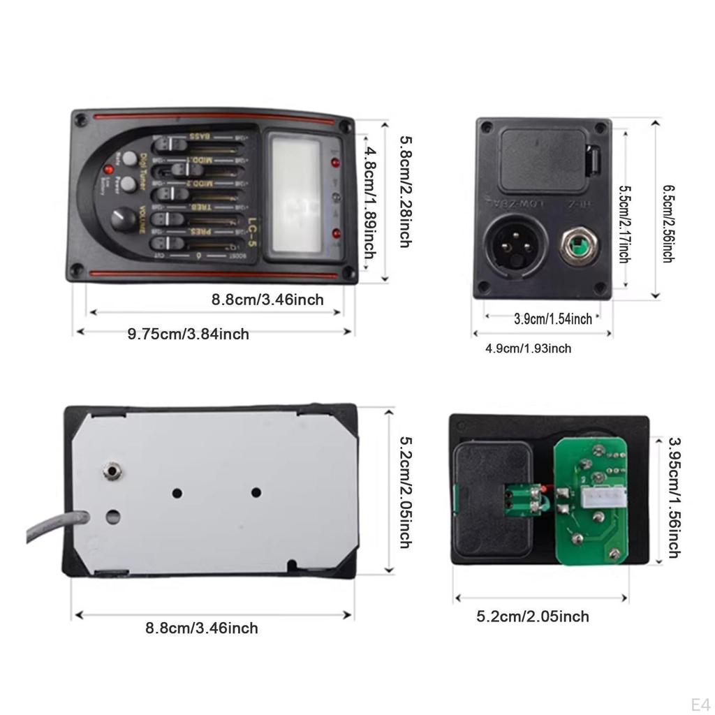 Тюнер Звукосниматель Электрогитара DIY Аксессуары Акустические Классические Гитары Замена Эквалайзер