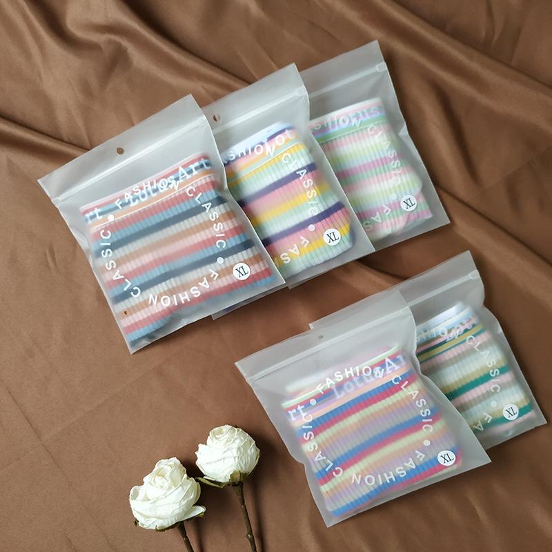 Высококачественные удобные трусики для девочек-школьниц из хлопка с низкой талией в радужную полоску, летние дышащие, высокоэластичные, неэластичные женские трусики, сексуальные трусики