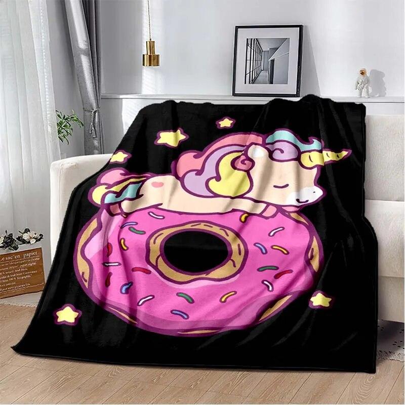 Милое розовое одеяло с единорогом, одеяло для дивана, украшение для спальни, гостиной, одеяло для кровати, одеяло для пикника, одеяло