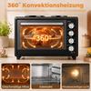 36L Mini Oven with 2 Hot Plates, Electric Countertop Oven with Convection, 90–230 degrees C