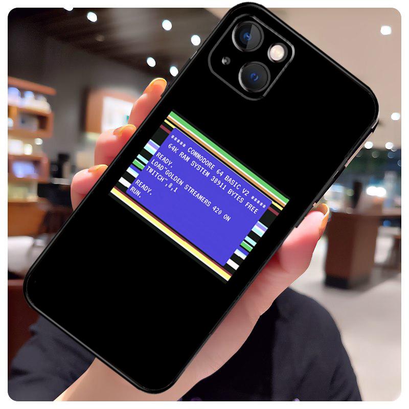 Чехол для iPhone 16 14 15 Pro Max 12 13 Mini 11 15 Pro Max Plus X XS Max XR с загрузочным экраном C64
