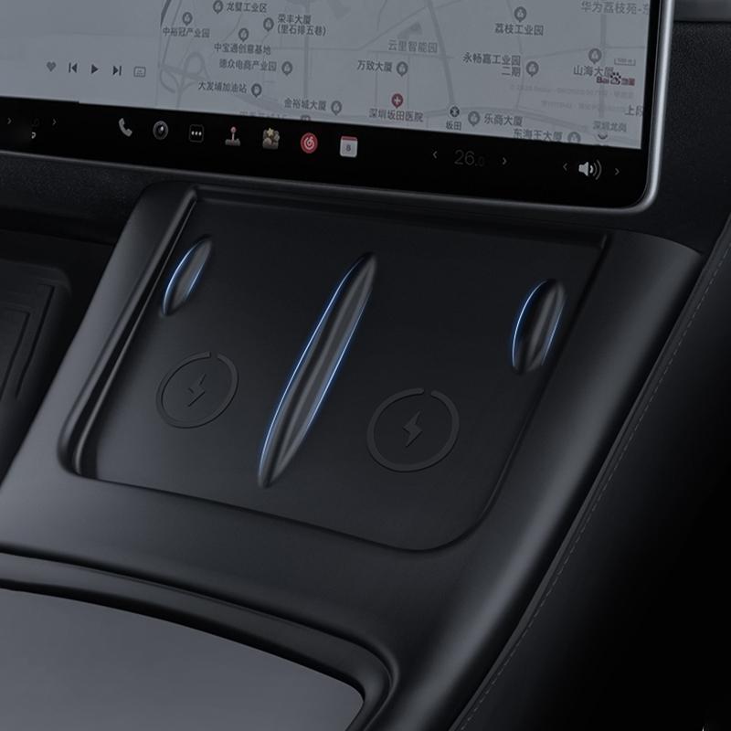 Центральный силиконовый коврик для управления Tesla Model 3 Y Противоскользящая накладка Силиконовая накладка для чашки Беспроводная зарядка Модель 3 Y Аксессуары для интерьера