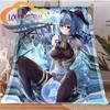 Adventure Game Genshin Impact Cartoon Flannel Blanket Cozy Bed  Lightweight Soft Throw  Sofa Quilt for All Seasons