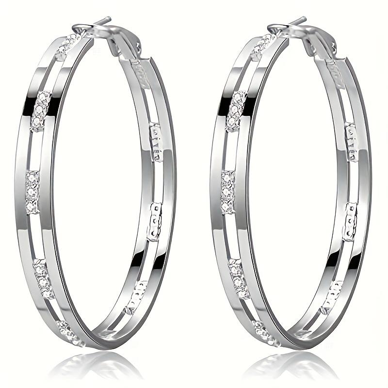 Модные серьги-кольца большого размера для девочек Цвет/Золотистый цвет Современный дизайн Заявление Женские серьги-кольца Ювелирные изделия Оптом