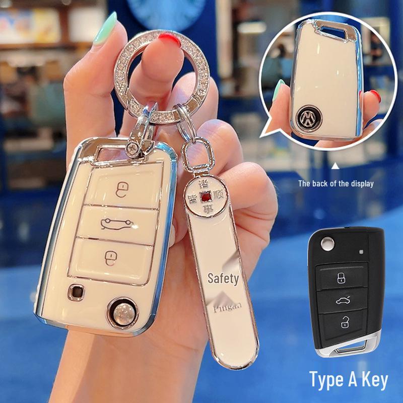 Volkswagen Key Covers Fit: Magotan, Passat, Sagitar, Polo, Bora, Tharu, Tayron, Lavida, Tiguan, T-Roc