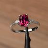 Factory Red Blue Zircon Copper Diamond Ring Popular Engagement Jewelry