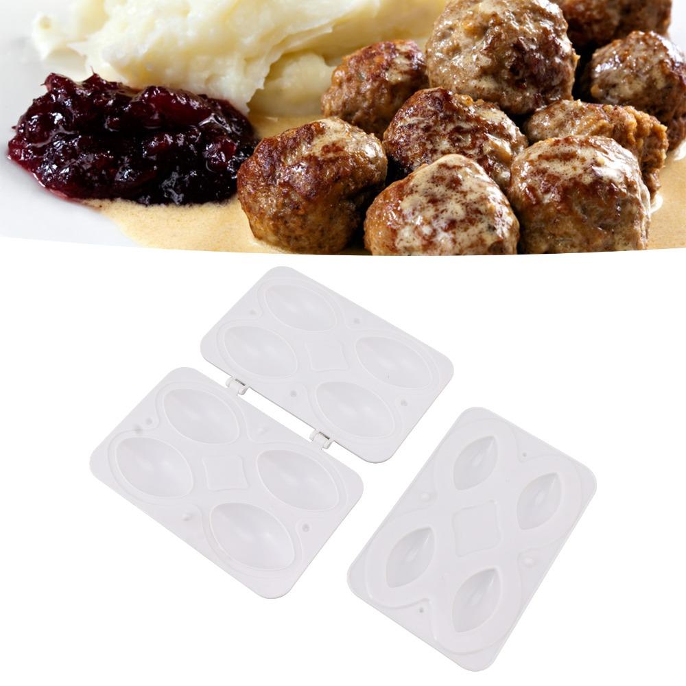 ABS Meatball Making Mold White Kibbeh Rolls Maker Mold Meatloaf Maker Press Tool Home Cooking