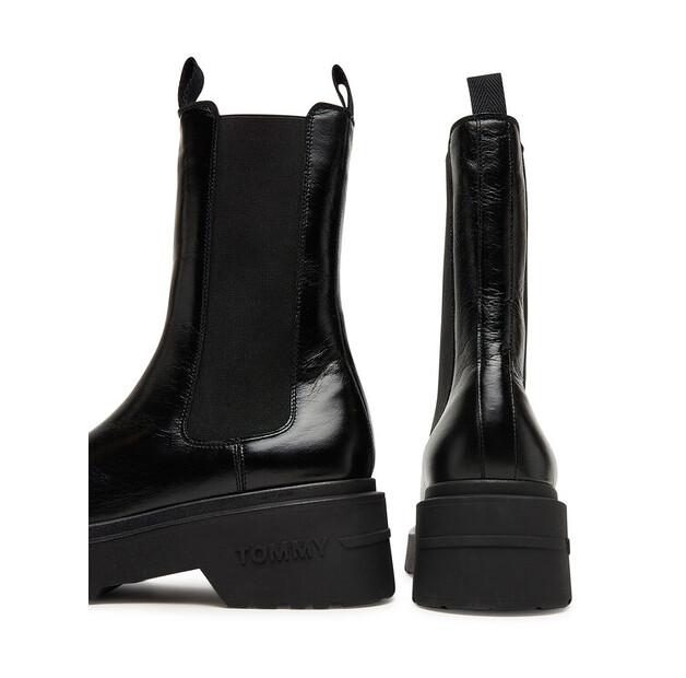 Ботинки челси Tommy Jeans Tjw Chunky Shiny EN0EN02888 Black