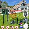 Ultrasonic Solar Cat Dog Repellent Fox Pest Scarer Deterrent Repeller Garden