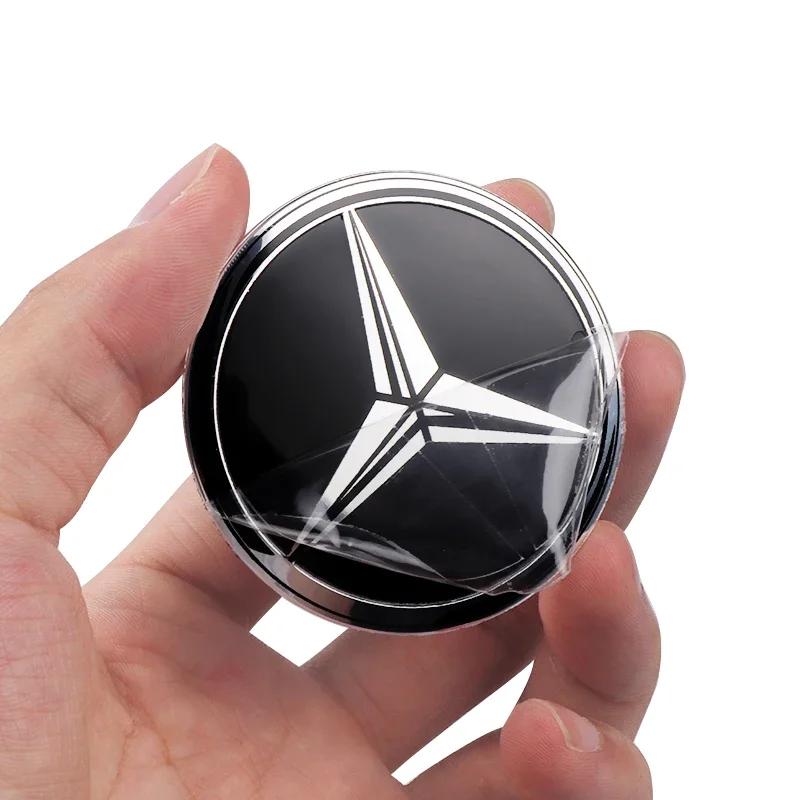 CQV1 4Pcs 56/60/65MM 56mm Car Wheel Center Cover Sticker Hub Cap for Mercedes Benz AMG W204 W205 Amg W211 Smart Fortwo 451 W203 W222A
